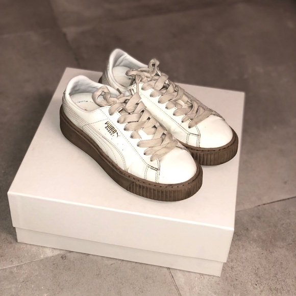 puma basket platform patent oatmeal puma basket platform patent oatmeal